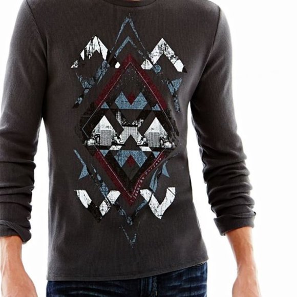 Jeans By Buffalo Washed Black Graphic Shirt - Picture 1 of 3